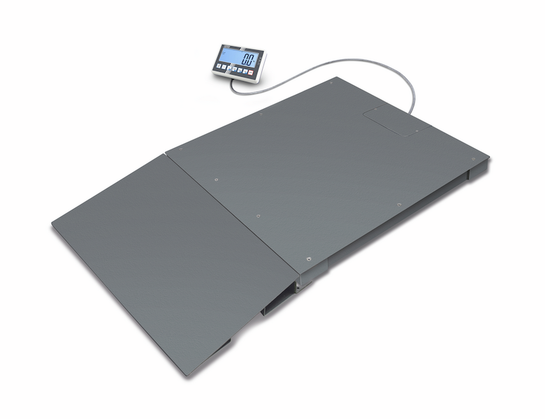 Floor scale with ramp