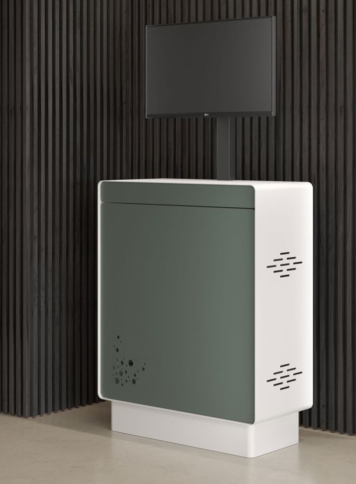 Computer cabinet front view