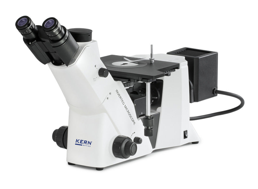 inverted microscope with stage and illumination system
