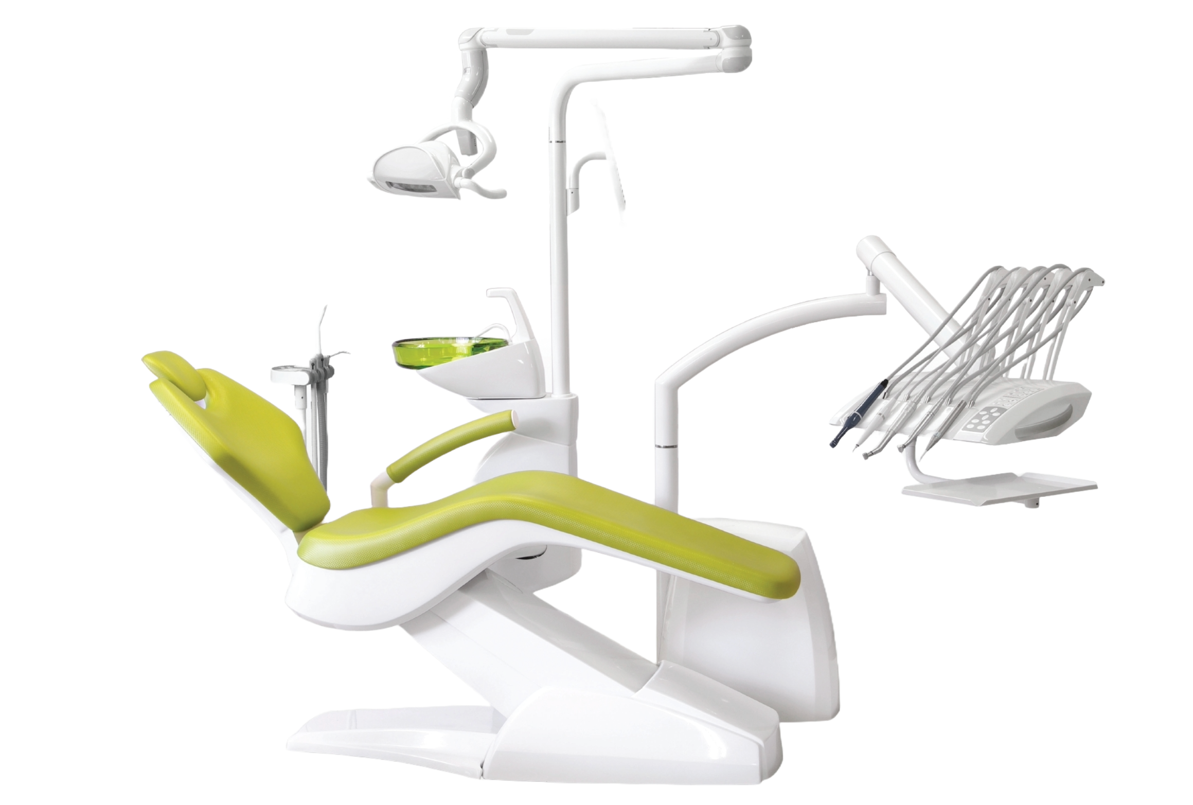 Dental treatment chair with accessories 