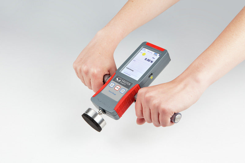 Digital force gauge in use