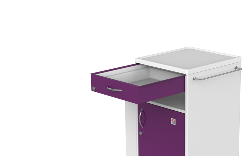 PROMA REHA NS-21 Bedside Cabinet with Overbed Table