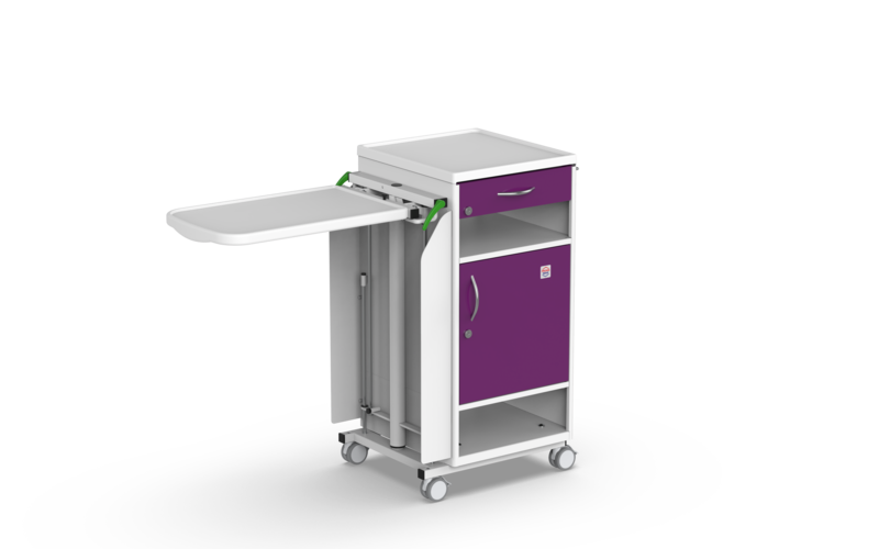 PROMA REHA NS-21 Bedside Cabinet with Overbed Table