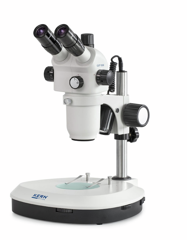 KERN Stereo Zoom Microscope - OZP 558  - Trinocular - Illumination (transmitted) LED - Objectives 0,6x,-5,5x