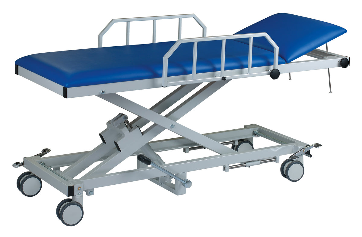 AGA Patient Transport Table Hydraulic Height Adjustment and Side Guards (800 mm width)